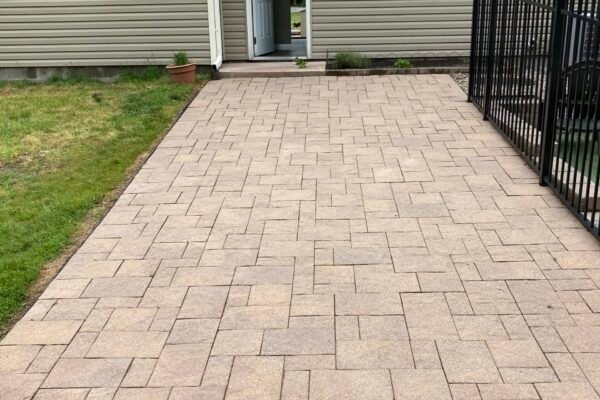 Pavers after pressure washing